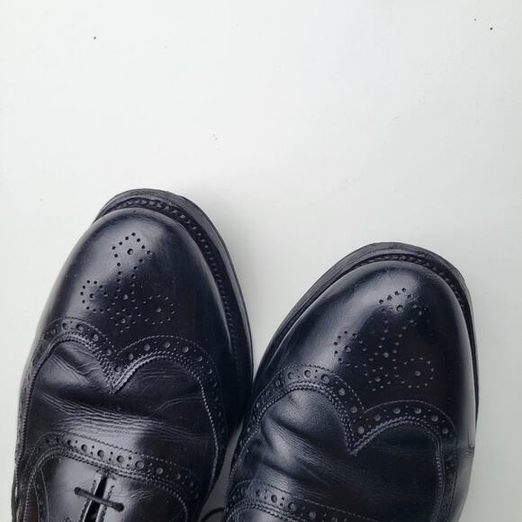 Allen Edmonds Chester Full Brogue Wingtip Black Oxford Dress Shoes 12D 12